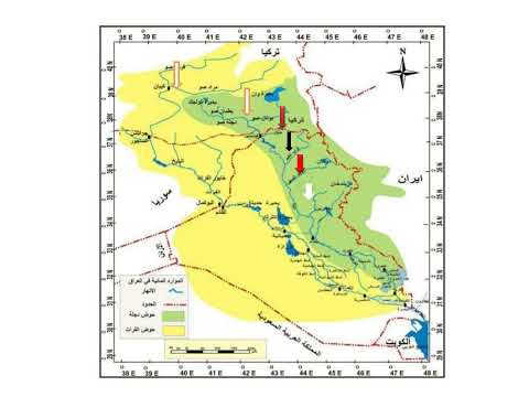 الثالث متوسط تحديد مواقع الاقاليم المناخية والتضاريس والموارد المائية ومشاريع السيطرة والخزن للعراق