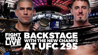 Backstage with Tom Aspinall and Alex Pereira after UFC 295
