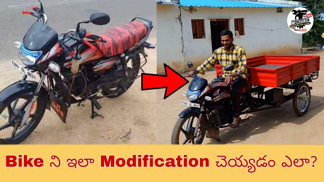 Bike Modification Into a Small Truck|| Kadthal Village Bike Mechanic