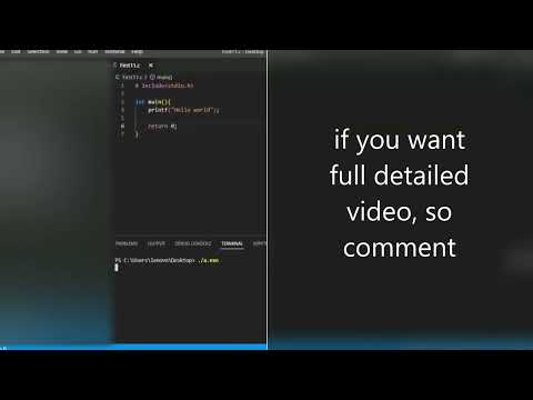 Printing Hello World in Visual Studio Code C