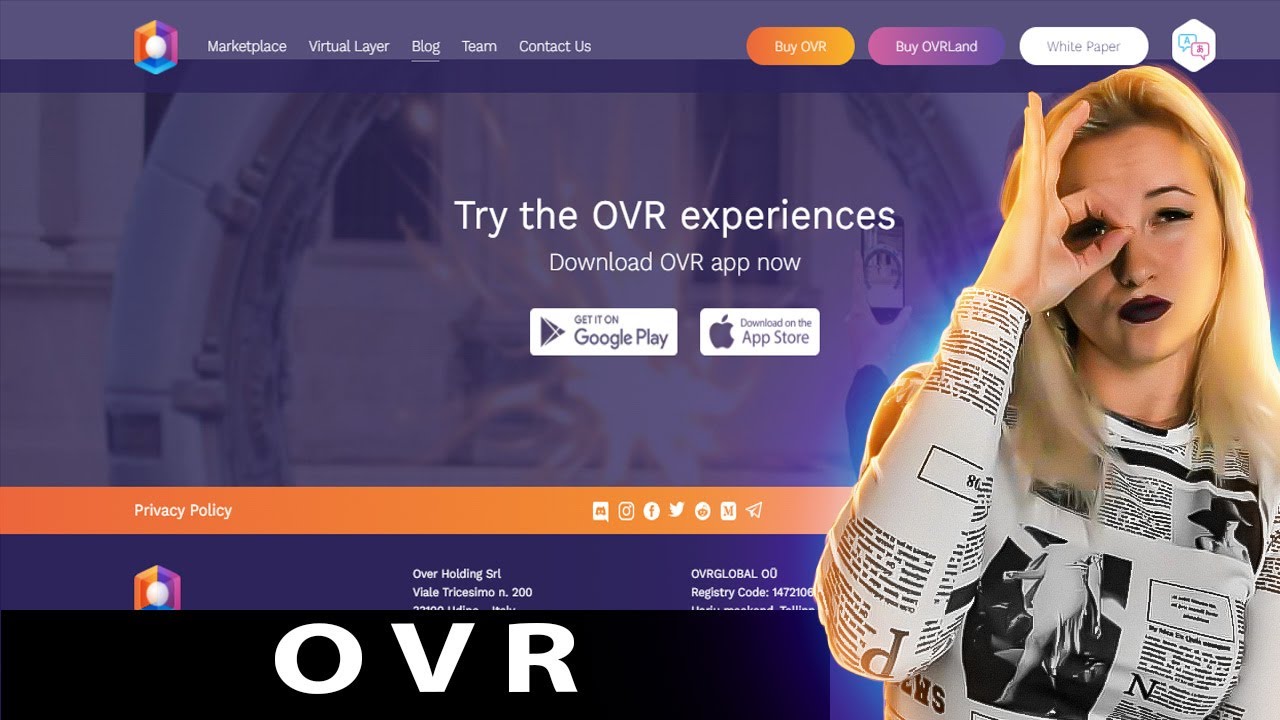 OVR - крайне масштабный проект о мета вселенной ,очень похож на сверх популярную игру Pockemon Go.