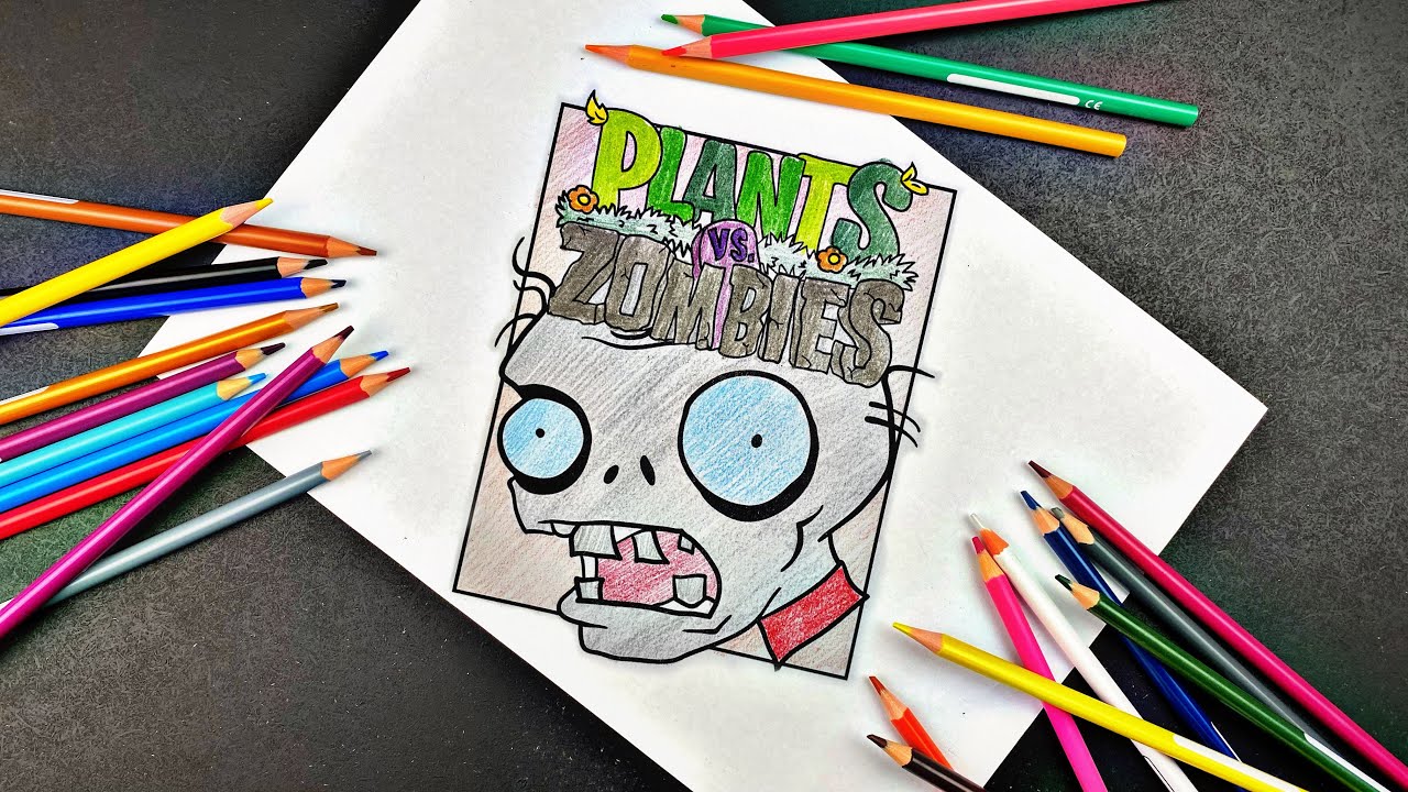 How to draw the zombies from game Plants vs Zombies with pensil✍️☘ Shorts | DIY | TikTok