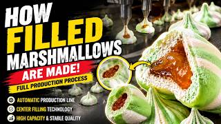 Amazing Filled Marshmallow Factory | Full Automatic Production Process