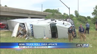 Semi rollover on I-79 Southbound closes ramp and portions of West 12th Street