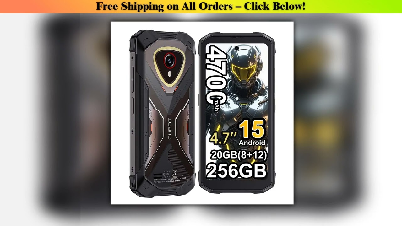 Cubot KingKong Mini 4 Android 15 Rugged Smartphone , 4.7-Inch Display, 90Hz, 4700mAh,