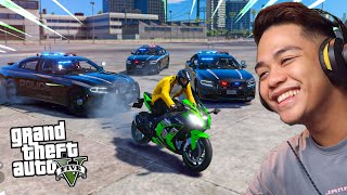 Ninja Superbike Vs. 3 Fastest POLICE Cars!! *INTENSE CHASE* | GTA 5 screenshot 1