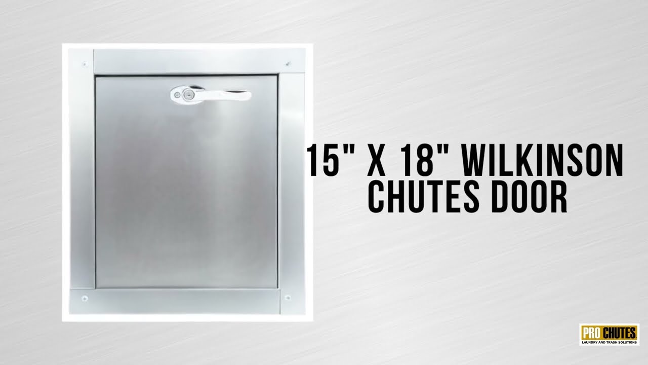 Wilkinson Chutes Doors Signature Series HiRise Style 15 x 18 Trash Chute Bottom Hinged