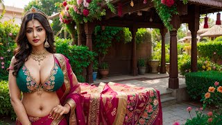 [4K] Ai Art Indian Lookbook Girl Al Art Video - Blooming Garden