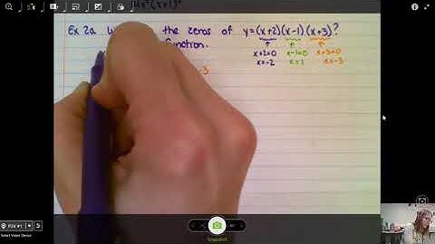 5.2 Ex 2a- Finding Zeros of a Polynomial, and Sketching a Graph