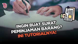 CARA MEMBUAT SURAT PEMINJAMAN BARANG DI MICROSOFT WORD