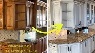 How to Transform Old Kitchen Cabinets To Rich Looking  Antique Glaze