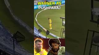 David Warner doing Pushapa Raj Step in IPL 😂😂 #shorts