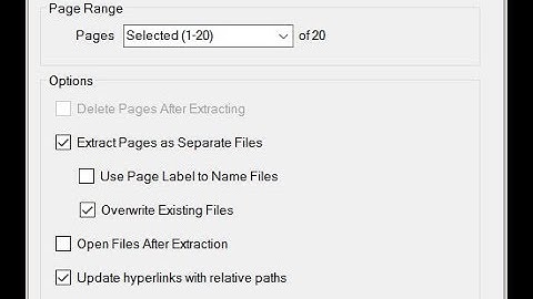 Extracting pages from PDF files with Bluebeam Revu