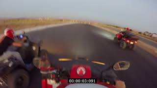 ARCTIC CAT TRV 1000 XT VS POLARIS SPORTSMAN 570 EFI VS POLARIS SPORTSMAN 400 H.O DRAG RACE !