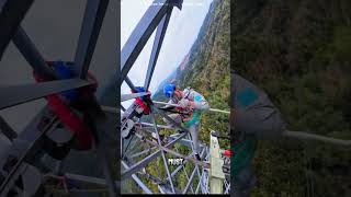 The Most Dangerous Job in the World. 500kV Power Line Maintenance #shorts #viral
