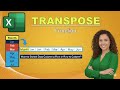 Excel 2025 🚀 How to Transpose Rows to Columns | 1 Easy Method (No Formula, Copy Paste!)
