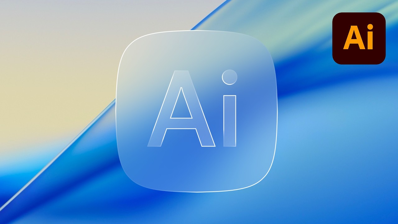 Эффект жидкого стекла от Apple в Illustrator — очень быстро!