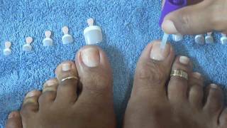 How to apply Kiss Salon French Toenails Tutorial screenshot 4