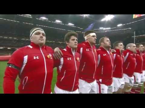 Welsh National Anthem just before Wales beat England 30 - 3.Saturday 16th march 2013