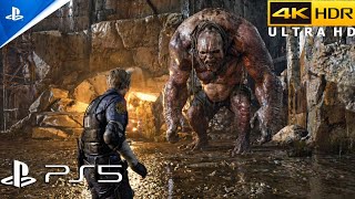 Resident Evil 4 Remake PS5 4K 60FPS Gameplay Boss Fight (El Giant)