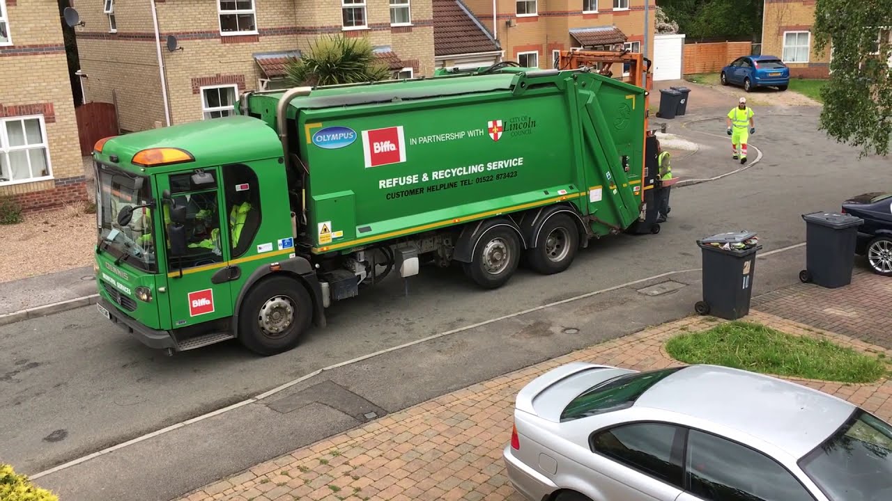 Black Bin Lorry Garbage Day