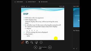 Lecture 4: Control Flow statements in MATLAB