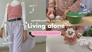 living alone: aprendiendo a cocinar + haul ropa coreana‍