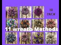 11 Different Methods to make wreath bases with 10 inch mesh