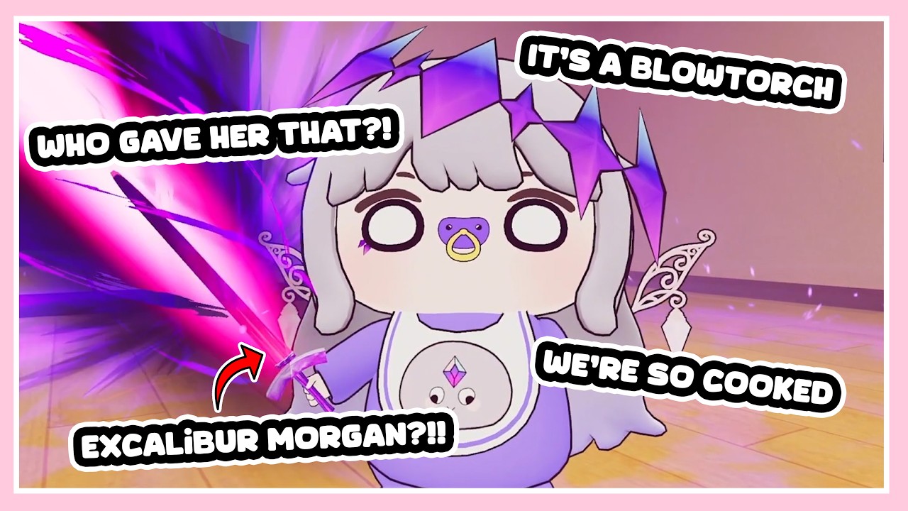 Biboo Destroys Everything With Her Purple Excalibur In VR Chat..【HoloEN】