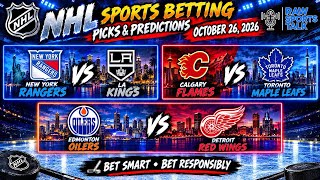 Calgary Flames VS Toronto Maple Leafs 10/26/26 NHL Stats & Betting info