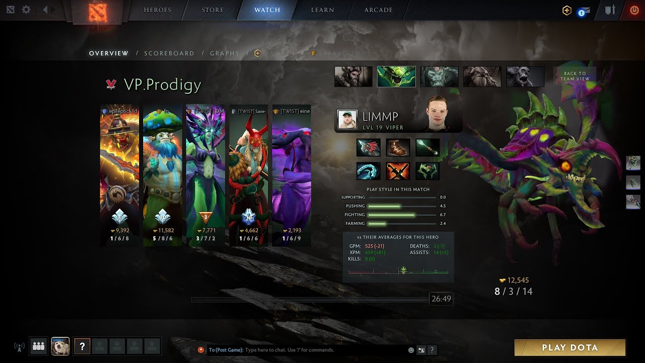 dota2mid LIMMP Viper - Alliance vs VP.Prodigy