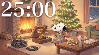 25-Minute Snoopy Focus Timer — Cozy Christmas Study & Work Session