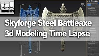 Skyforge Steel Battleaxe 3D Modeling Time Lapse