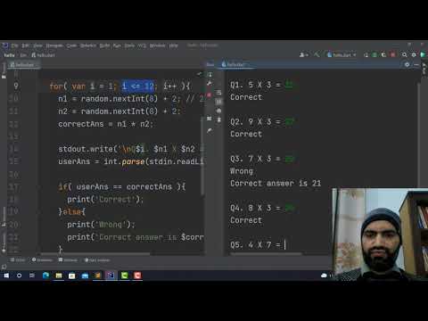 34. Dart Programming Language | Creating a random number multiplication game in Dart | Urdu/Hindi