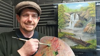 Painting waterfalls on canvas. art made easy screenshot 4