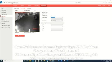 How to  change cameras display name on Hikvision NVR through web browser