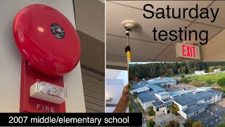Emergency fire alarm testing on a Saturday Middle/Elementary, Notifier 640 killed by power outage!