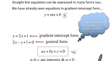General form of a line video