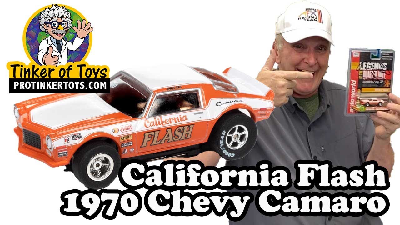 Auto World Xtraction Chevy Camaro Butch Leal California Flash HO Slot Car SC361 