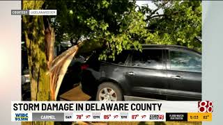 Storm damage in Delaware County