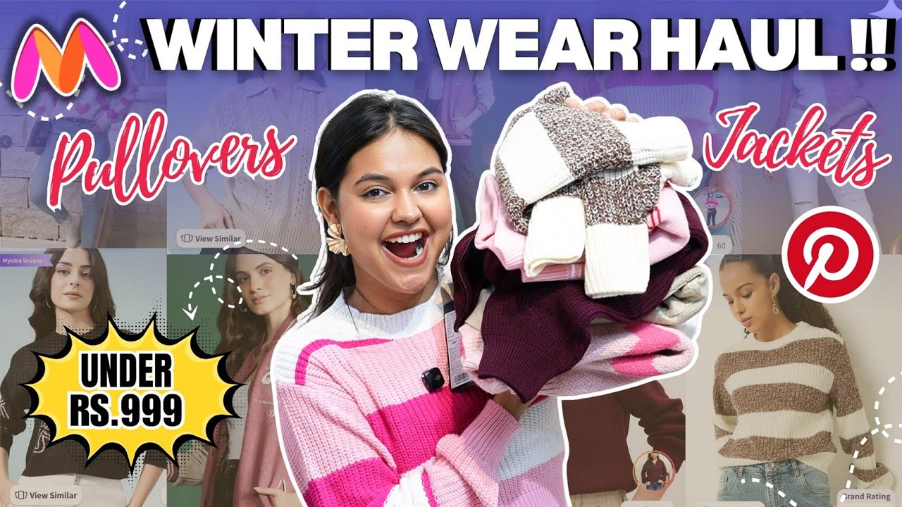 “Don’t Buy Winter Wear Until You Watch This!❄️Myntra Winter Haul 2025 | Myntra Sweaters Try-On Haul💖