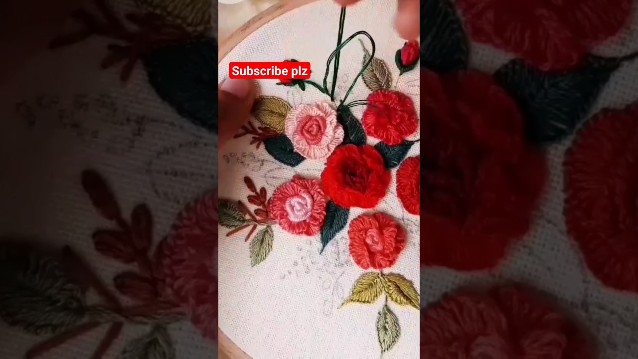 Bulion Stitch Brazilian rose knot rose tutorial for beginners bulion stitch rose embroidery 