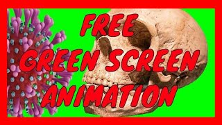 FREE COVID 19 AND SKULL GREEN SCREEN
