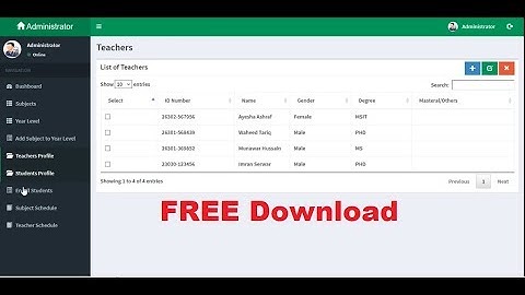 Faculty management system in PHP | Complete Project Free