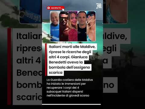 Video Italiani morti alle Maldive, riprese le ricerche degli altri 4 corpi