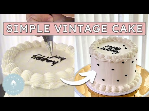 The Secret to a SIMPLE Vintage Cake! Full Piping Tutorial | Georgia's Cakes thumbnail