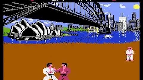 international karate enhanced edition 2014 for Atari 8-bit (demo mode)
