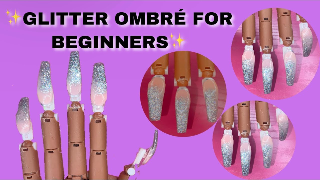 9. Glitter Ombre Nails with Acrylic - wide 2