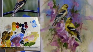 Painting an Goldfinch Pair with Acrylics