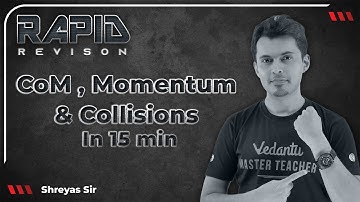 CoM, Momentum & Collisions in 15 Min 🔥 | Rapid Revision | Class 11 | JEE Physics | Shreyas Sir